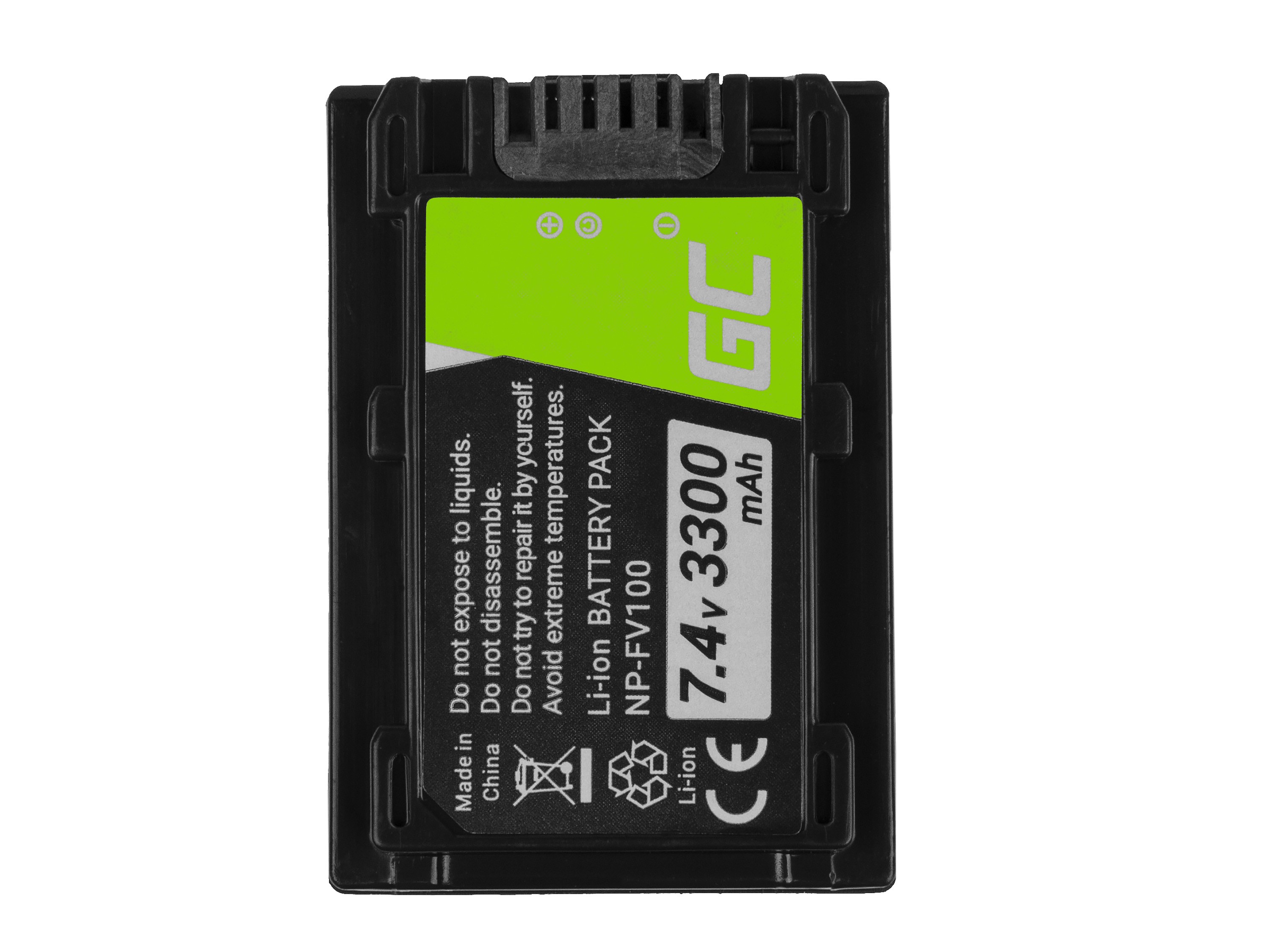 Green Cell Digital Camera Batteri för Sony DCR-DVD506E DCR-DVD510E HDR-CX116E HDR-CX130 HDR-CX155E HDR-UX9E 7.4V 3300mAh