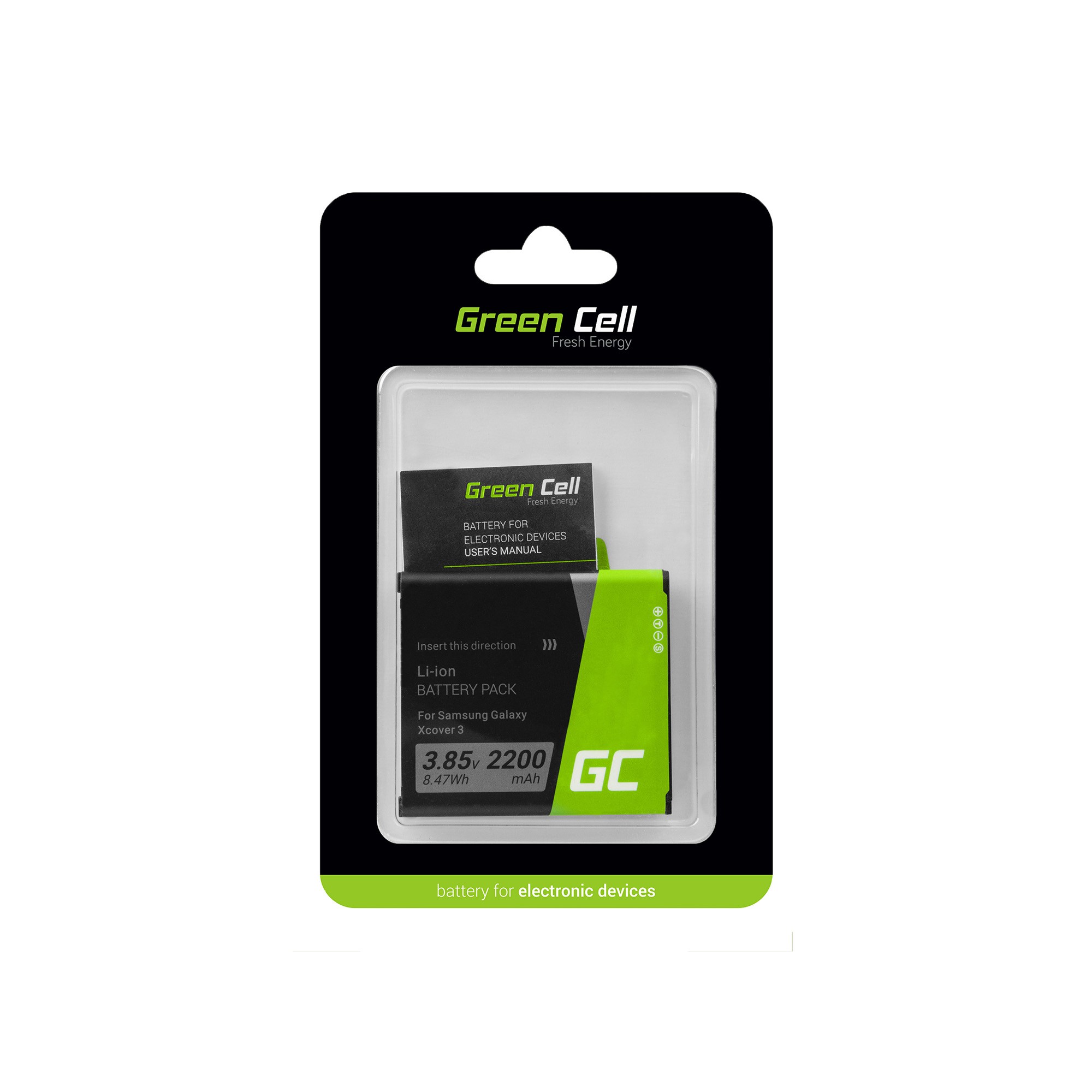 Green Cell EB-BG388BBE Smartphone Batteri för Samsung Galaxy xCover 3 G388F G389F