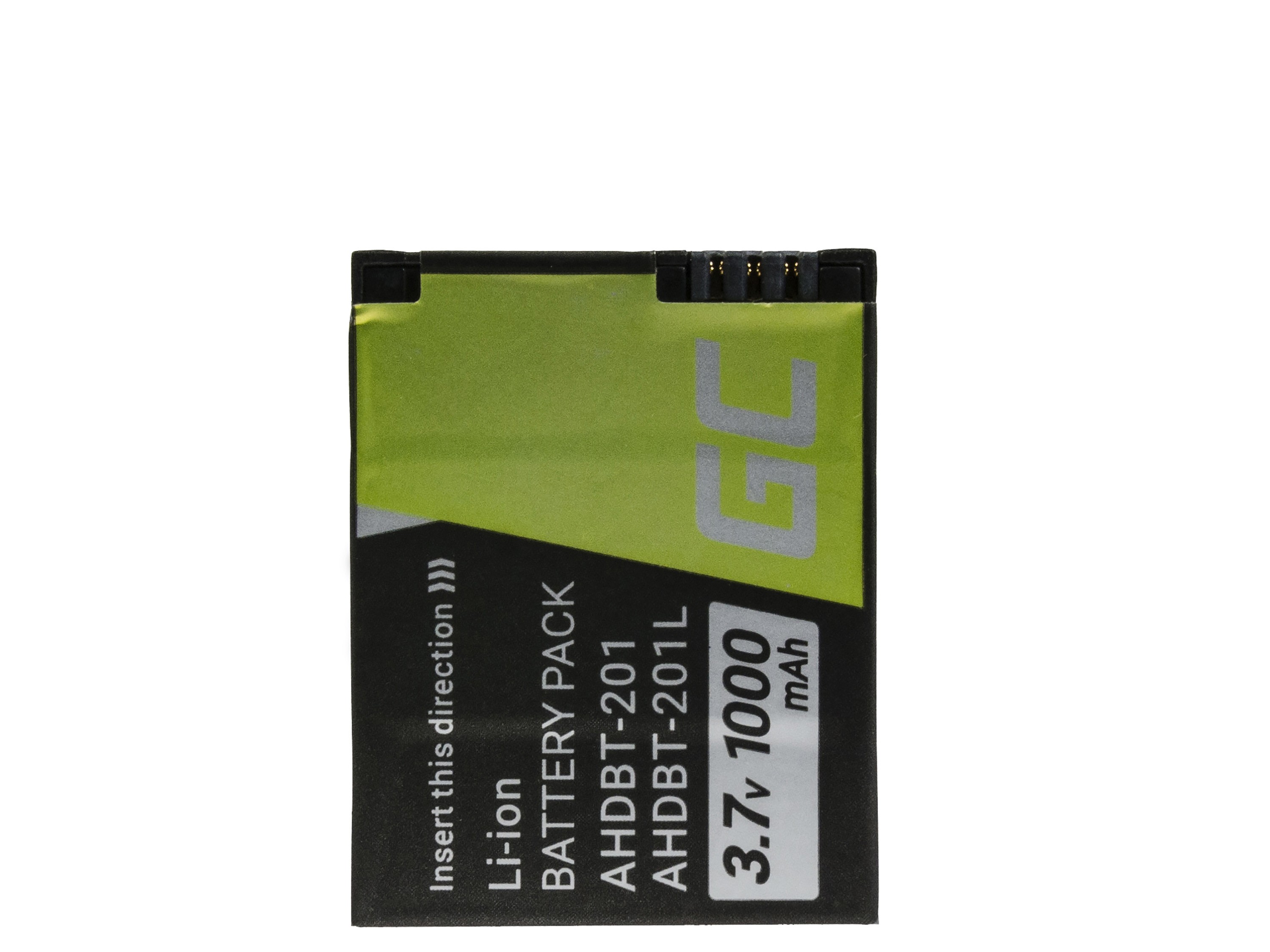 Green Cellkamerabatteri för GoPro HD Hero 3 AHDBT-201 AHDBT-301