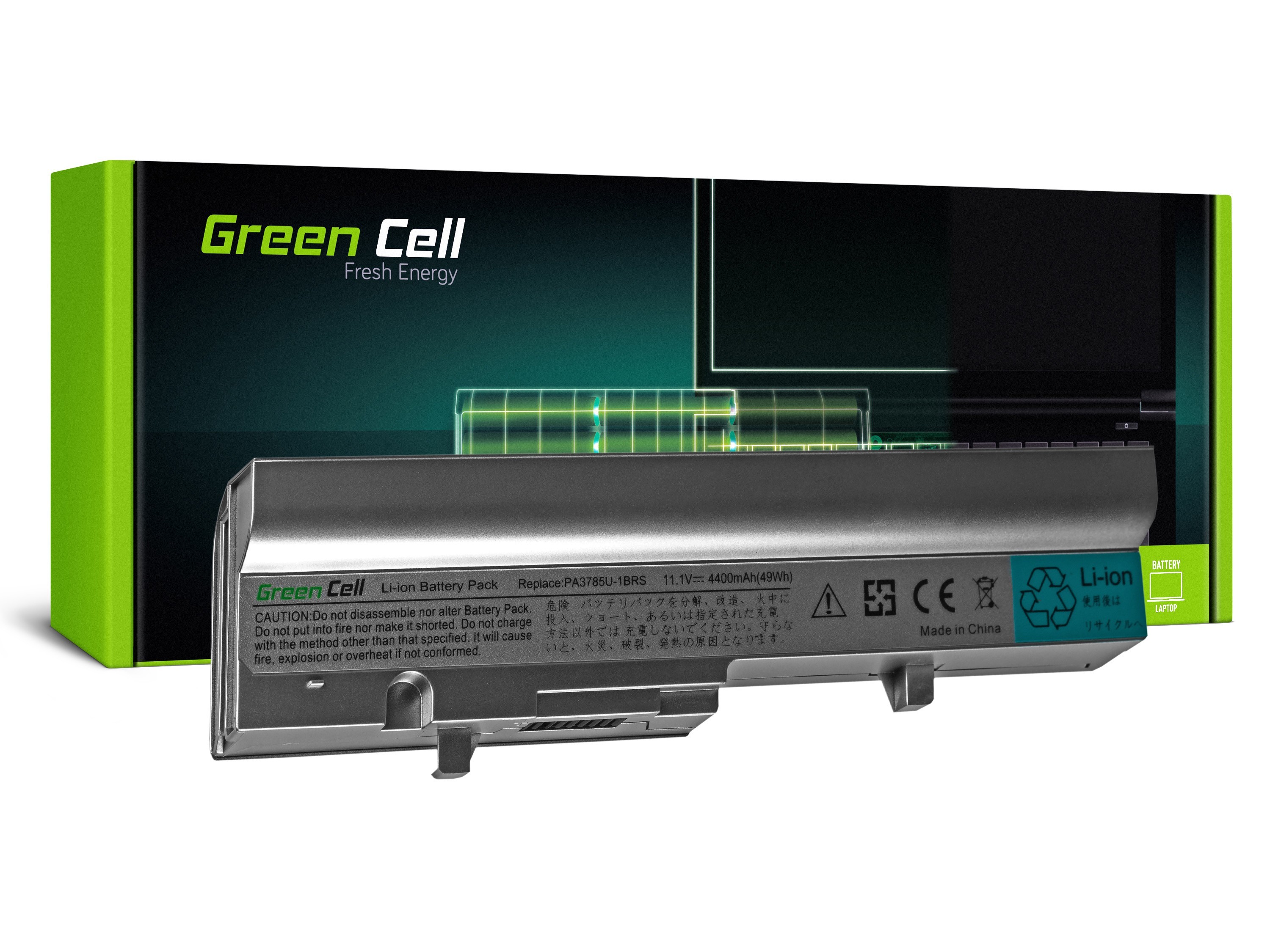 Green Cell Notebook Batteri PA3785U-1BRS för Toshiba Mini NB300 NB305 (silver)
