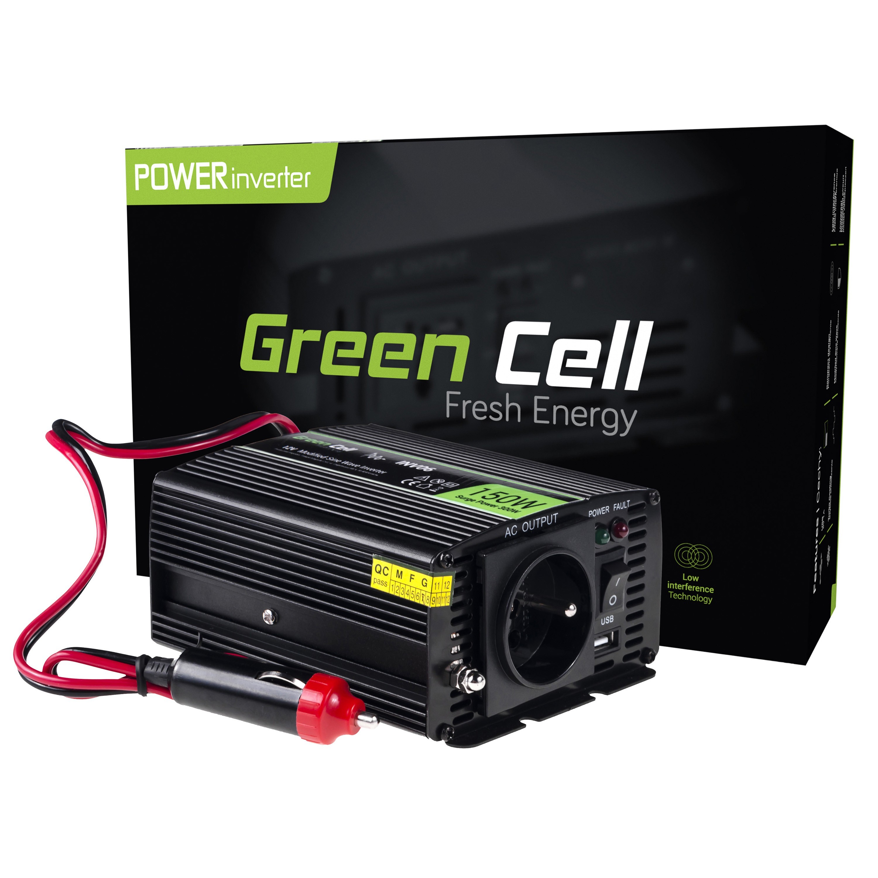Green Cell Inverter 12V till 230V 150W/300W