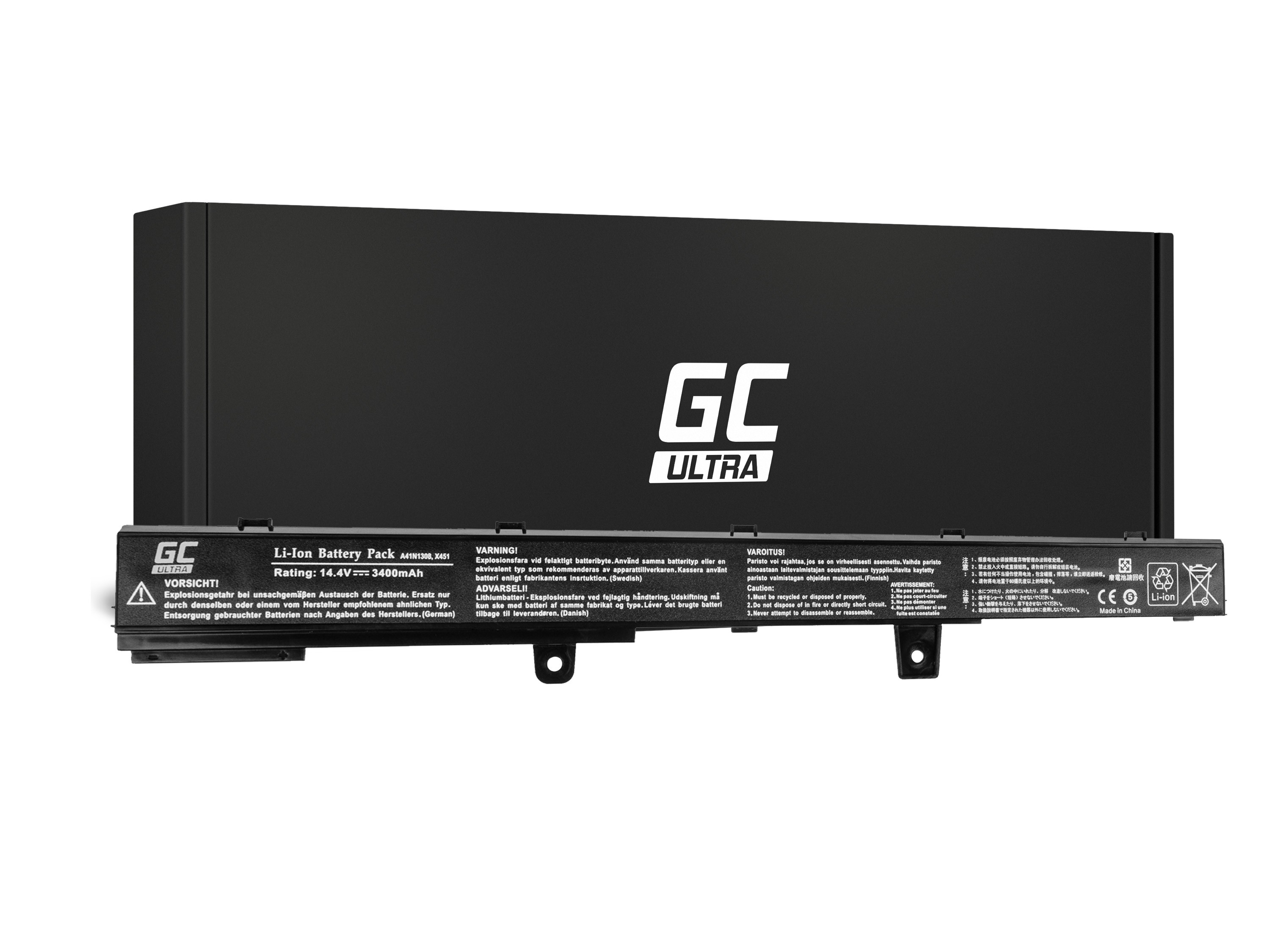 Green Cell ULTRA-batteri för Asus R508 R556 R509 X551 / 14,4V 3400mAh