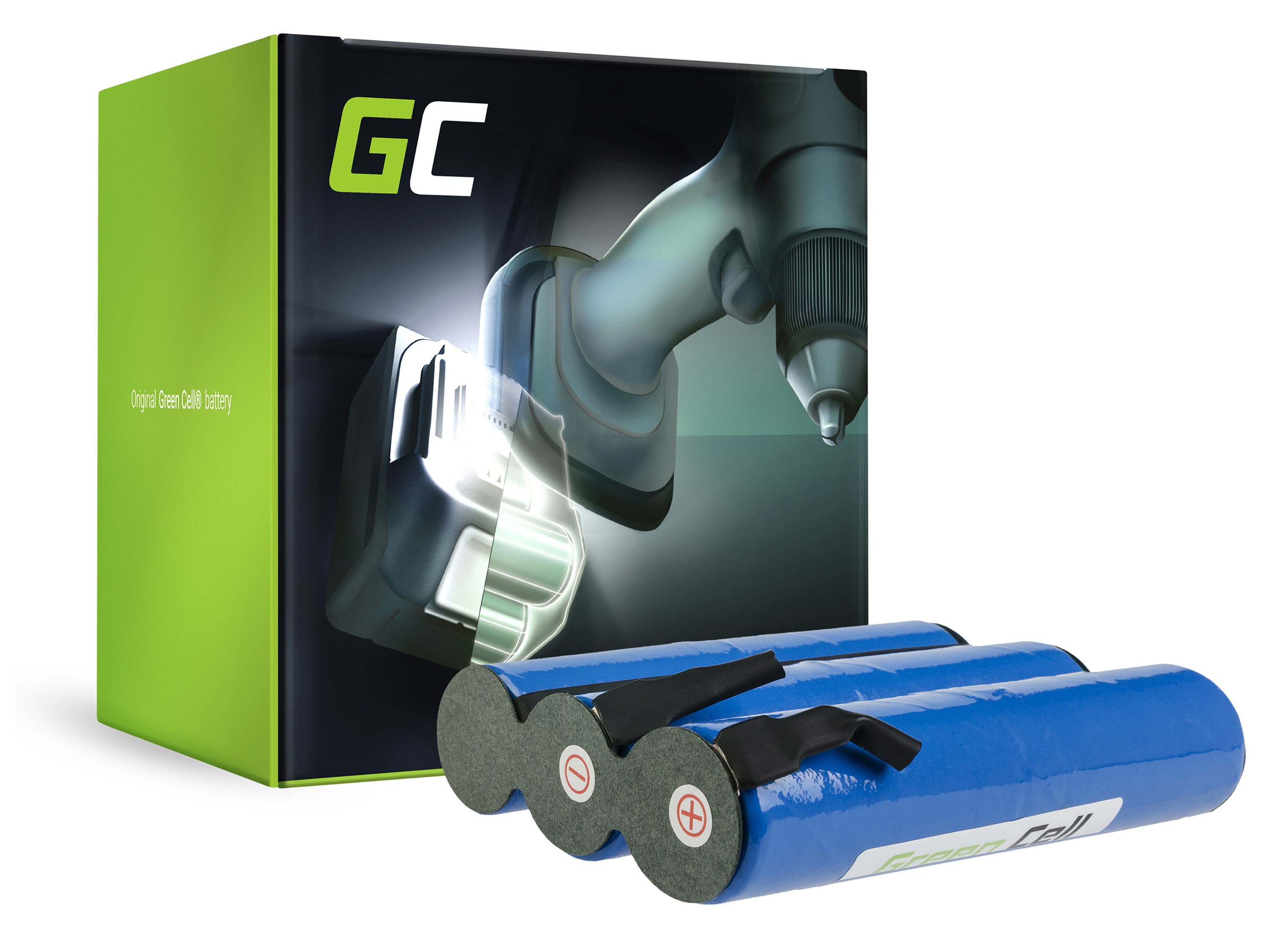 Green Cellverktygsbatteri för Gardena Accu 6 ST 6 Bosch AGS10-6 AGS 70 AHS 18