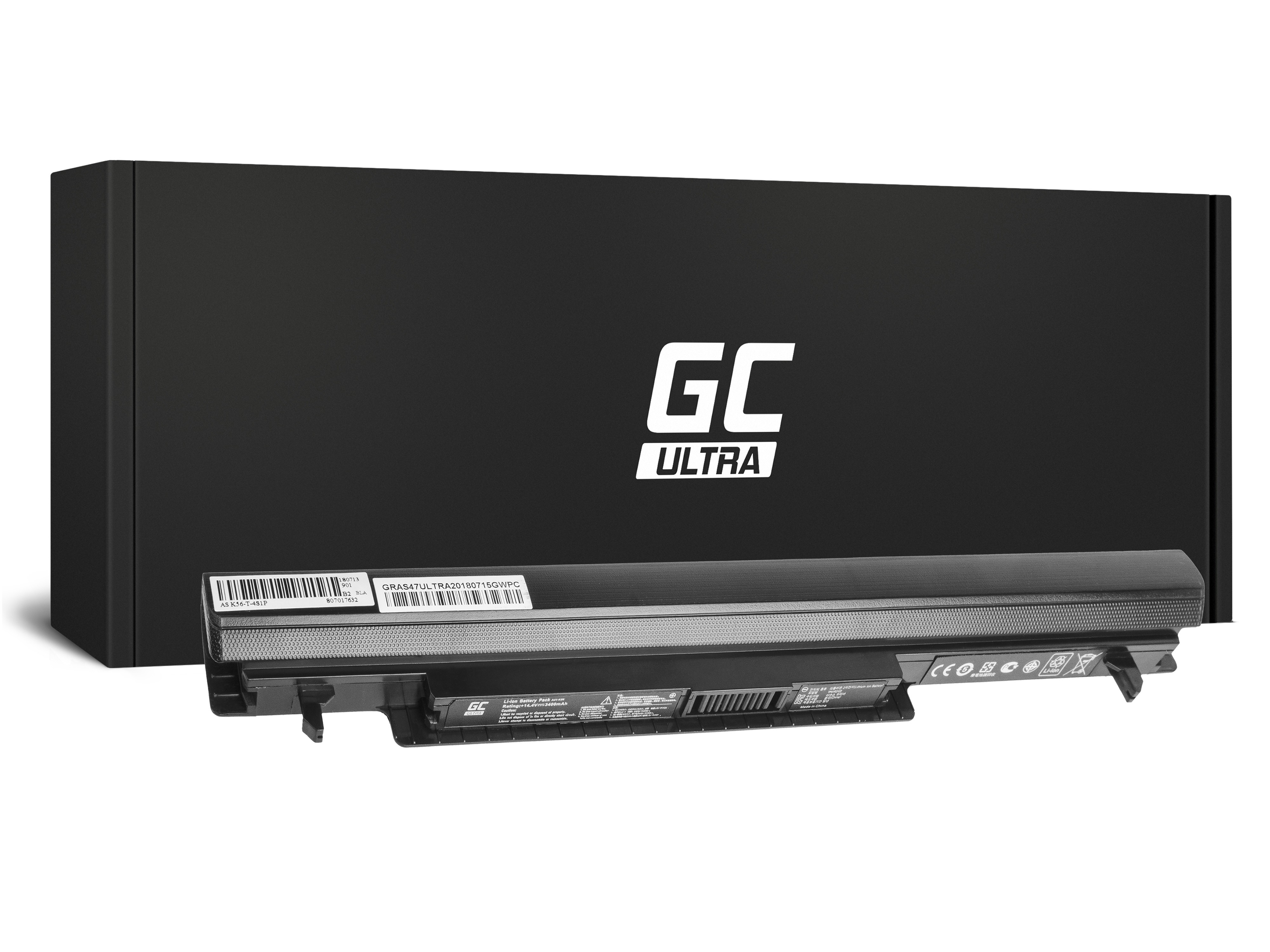 Green Cell ULTRA-batteri för Asus A32-K56 A46 A56 K46 K56 S56 / 14,4V 3400mAh