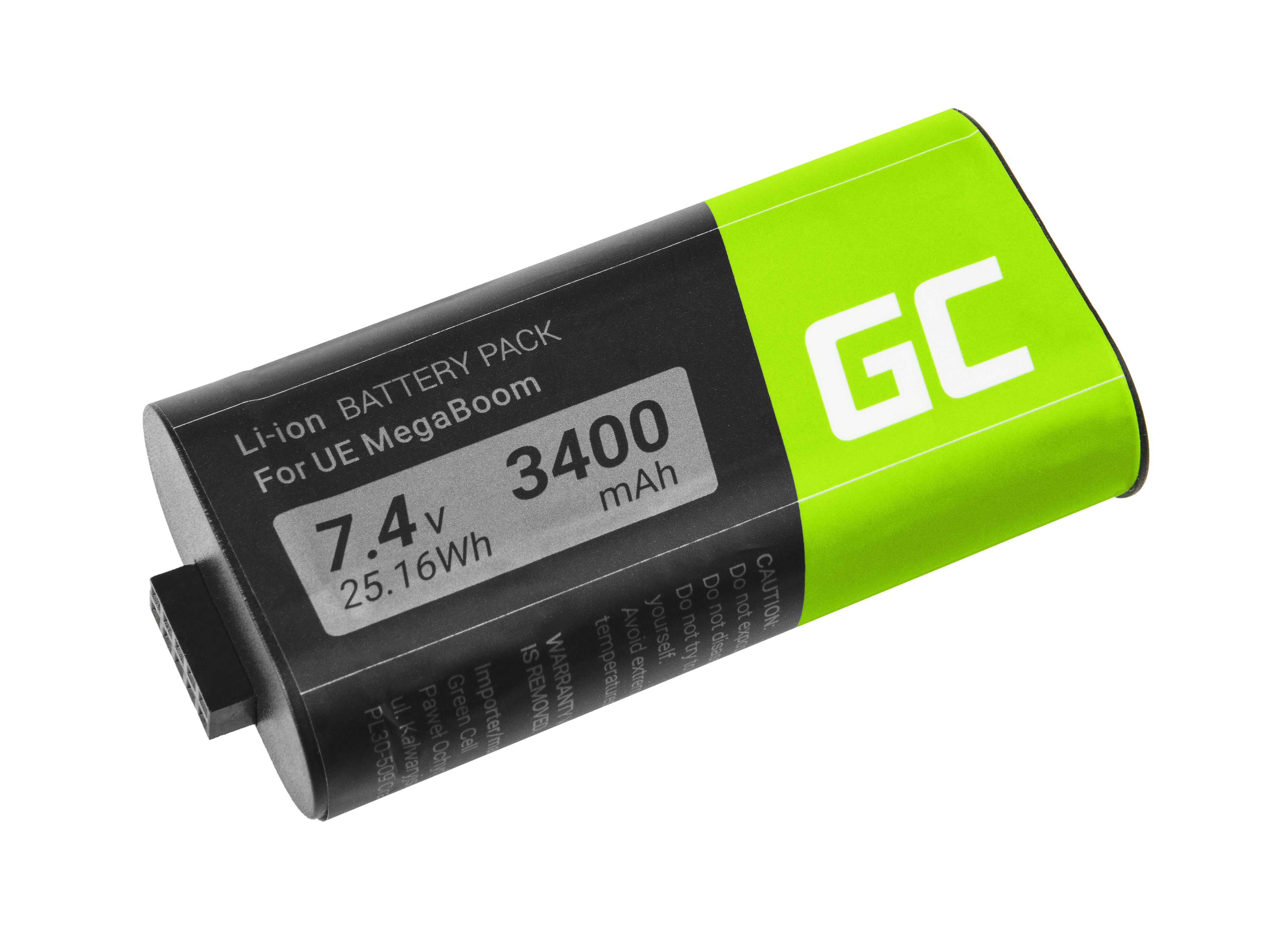 Batteri med Green Cellhögtalare 533-000116 533-000138 för Logitech Ultimate Ears UE MEGABOOM S-00147