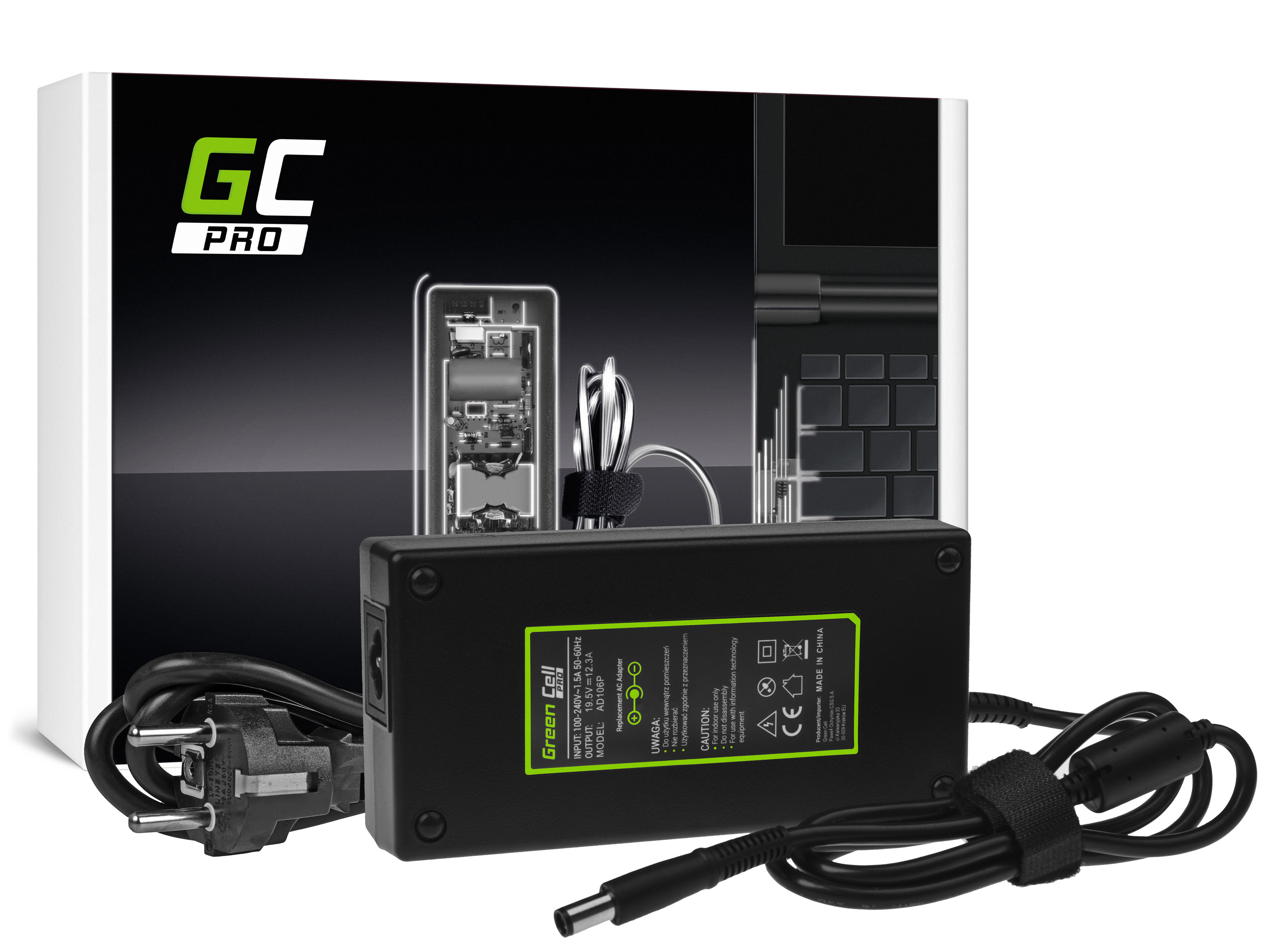 PRO-laddare nätadapter för Dell Precision 7510 7710 M4700 M4800 M6600 M6700 M6800 Alienware 17 M17x 19.5V 12.3A 240