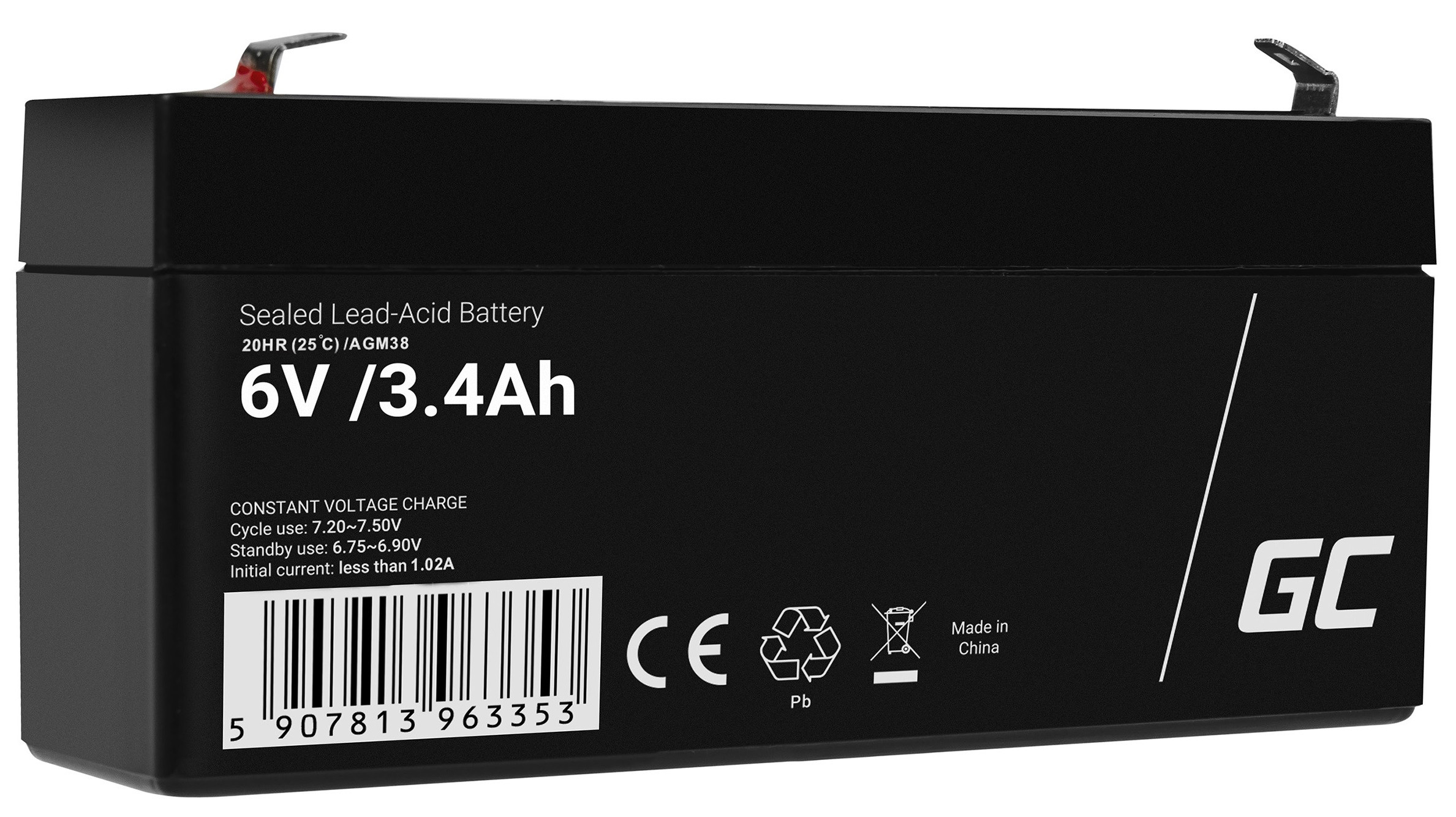Batteri AGM VRLA 6V 3.4Ah