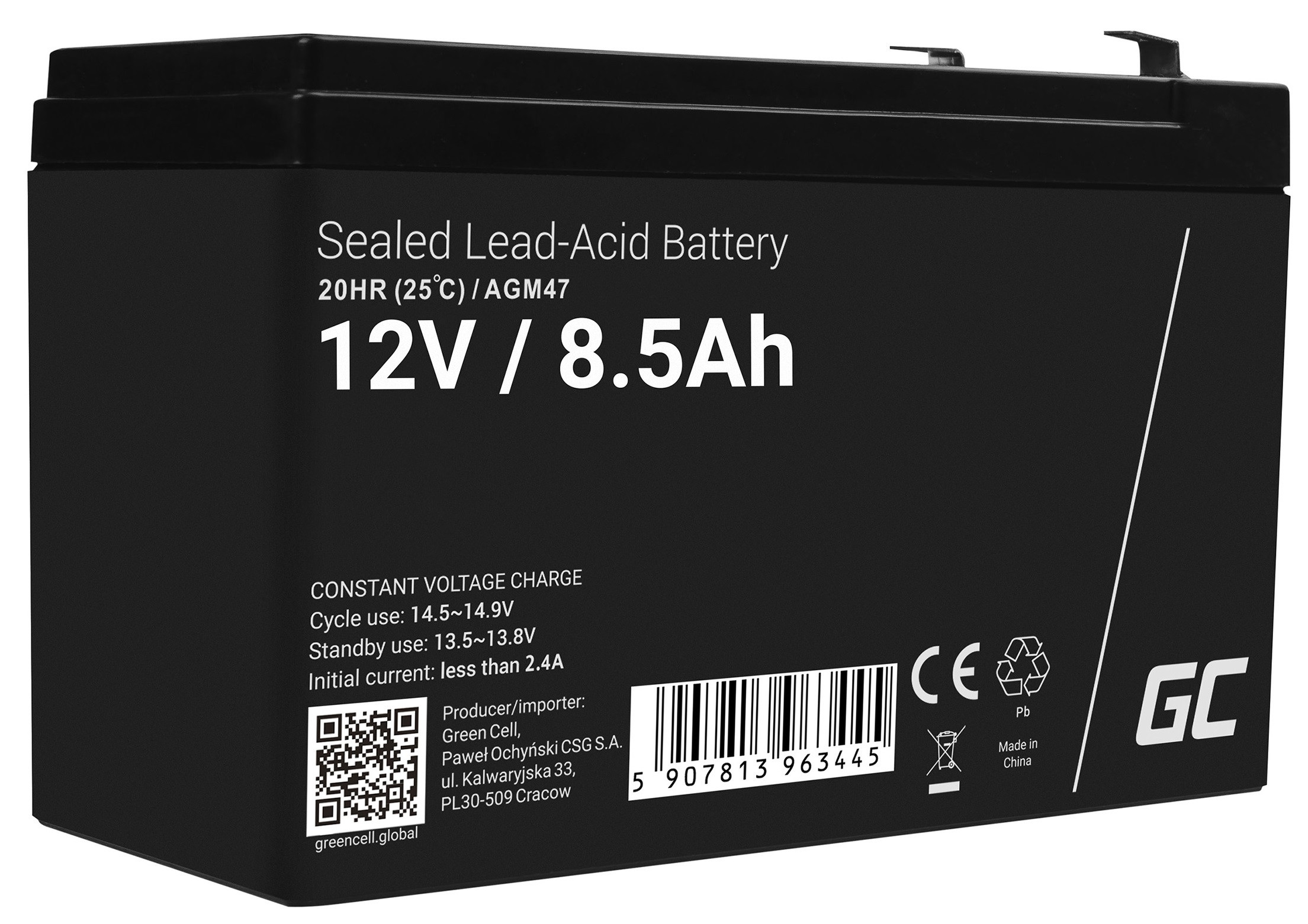 AGM Batteri 12V 8.5Ah
