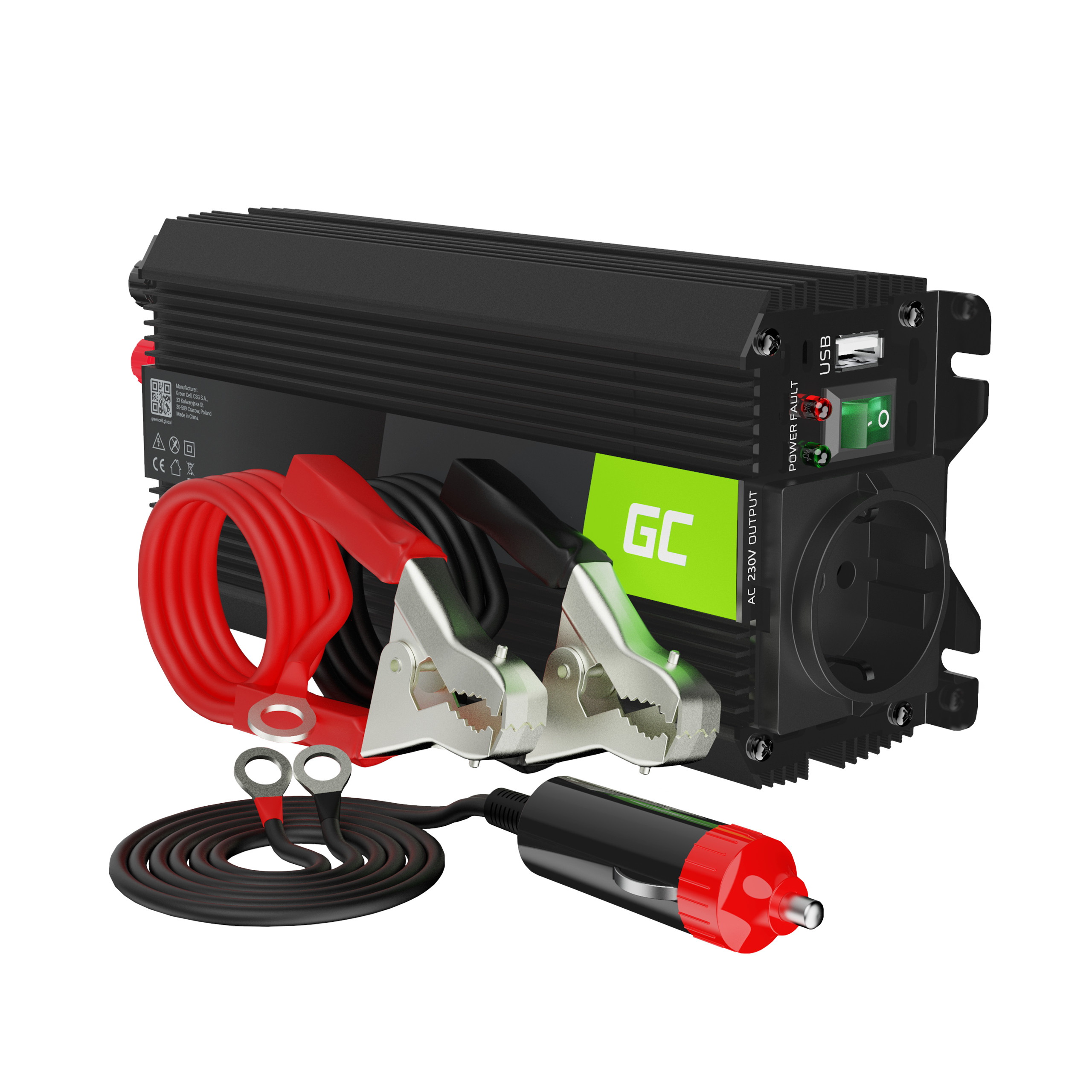 Gren Cell Inverter 24V till 230V 500W/1000W + USB