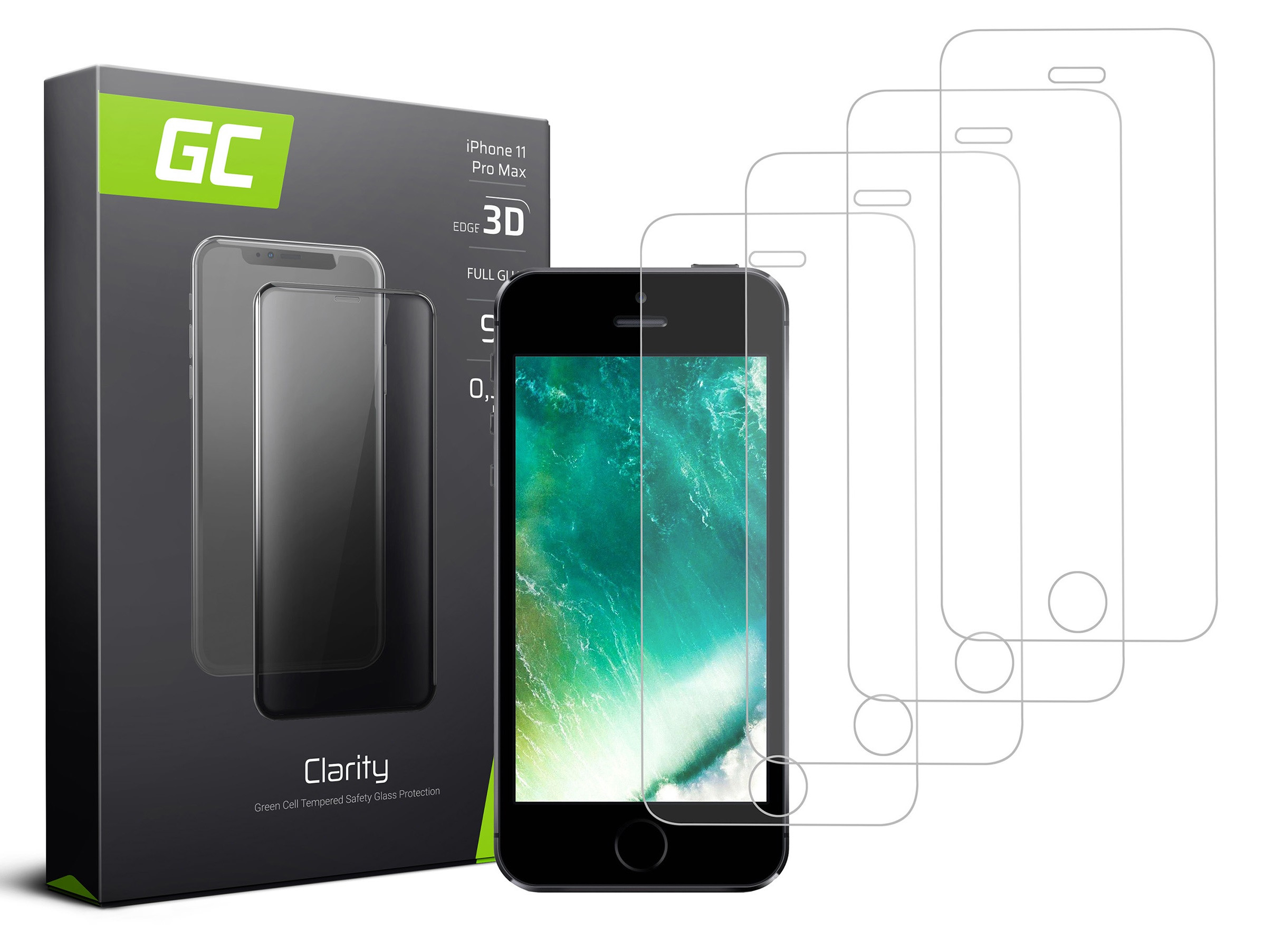 4x Screen protection GC Clarity for iPhone 5 / 5S / 5C / SE