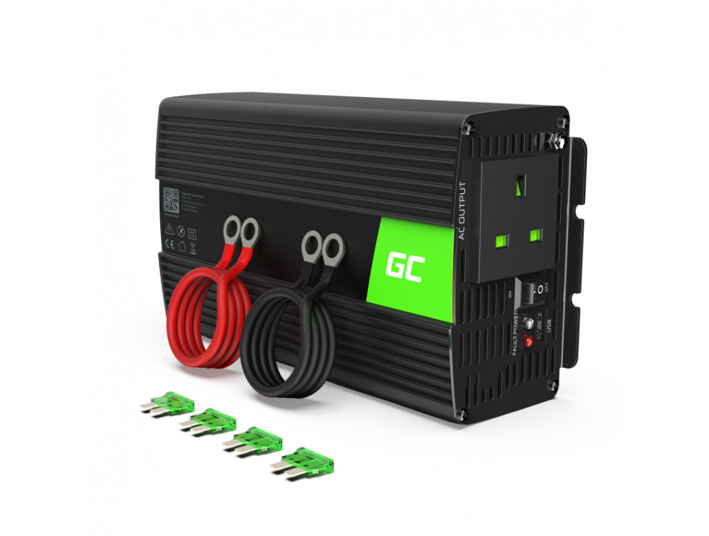 Green Cell Car Power Inverter Converter 24V to 230V 1000W/2000W with USB