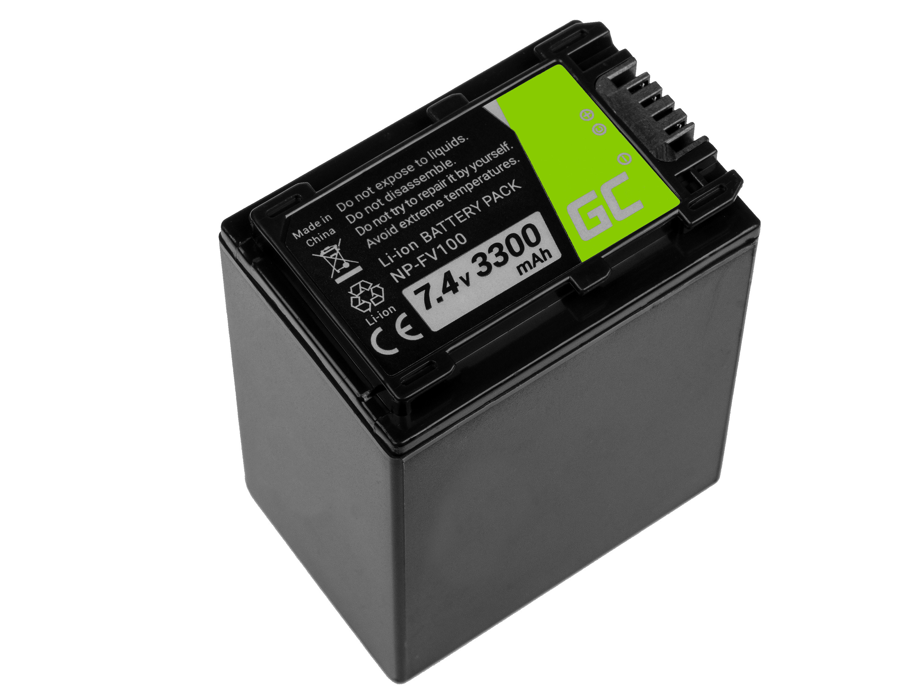 Green Cell Digital Camera Batteri för Sony DCR-DVD506E DCR-DVD510E HDR-CX116E HDR-CX130 HDR-CX155E HDR-UX9E 7.4V 3300mAh