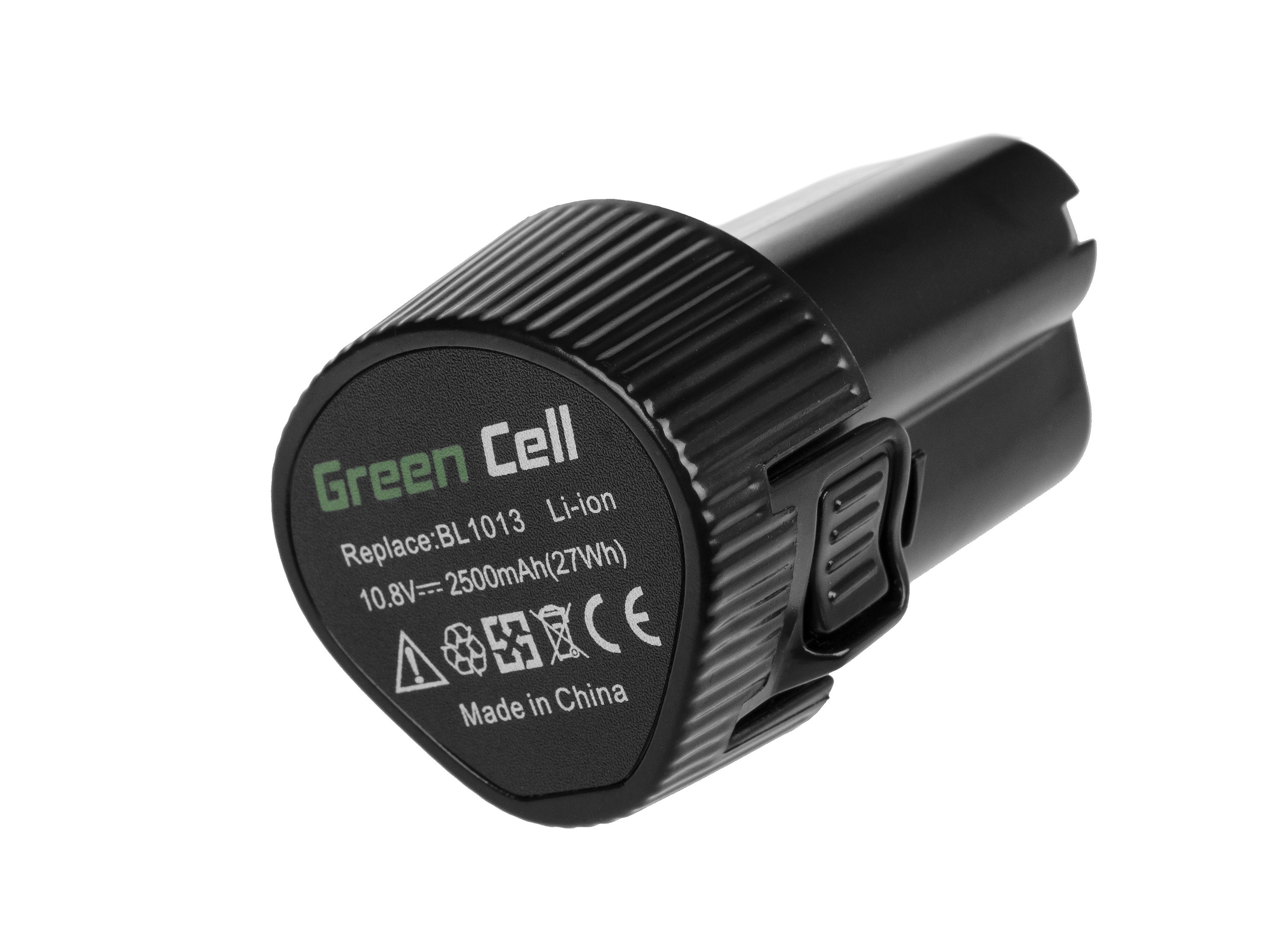 Green Cellverktygsbatteri BL1013 BL1014 Makita DA331DWE DF030D DF330D HP330DZ HS300DW TD090