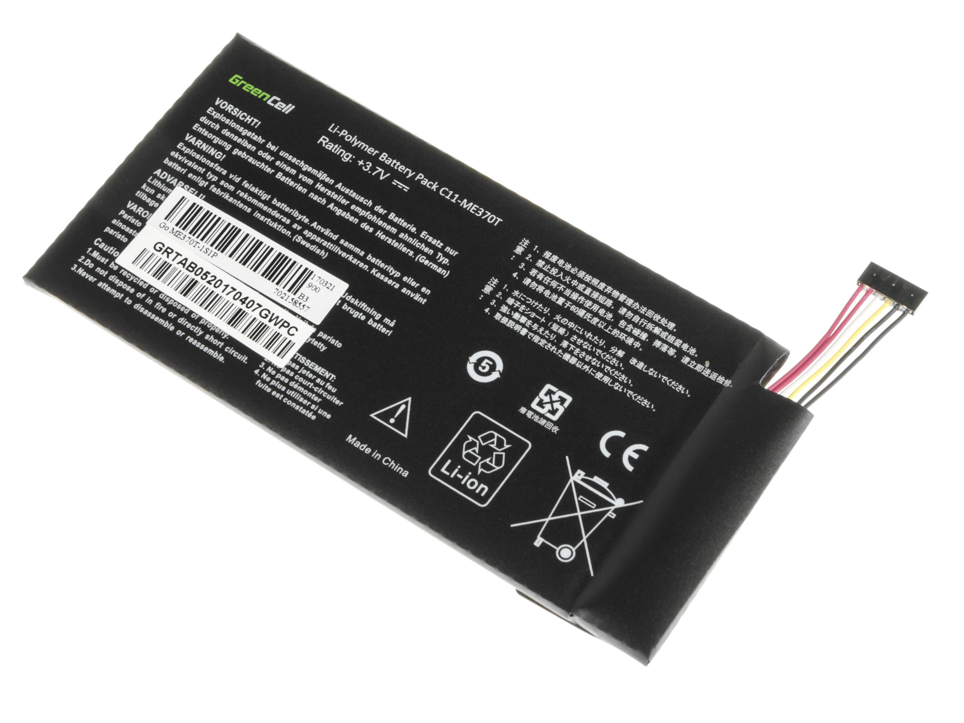 Batteri Green Cell C11-ME370T för Asus Google Nexus 7