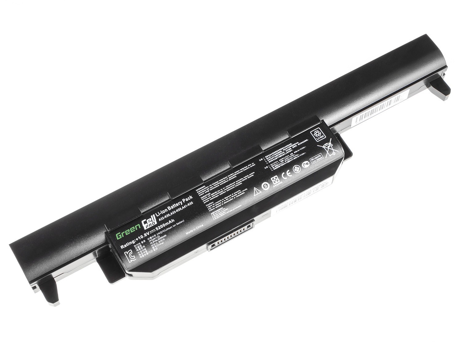 Green Cell PRO Batteri för Asus A32-K55 A45 A55 K45 K55 K75 / 11,1V 5200mAh