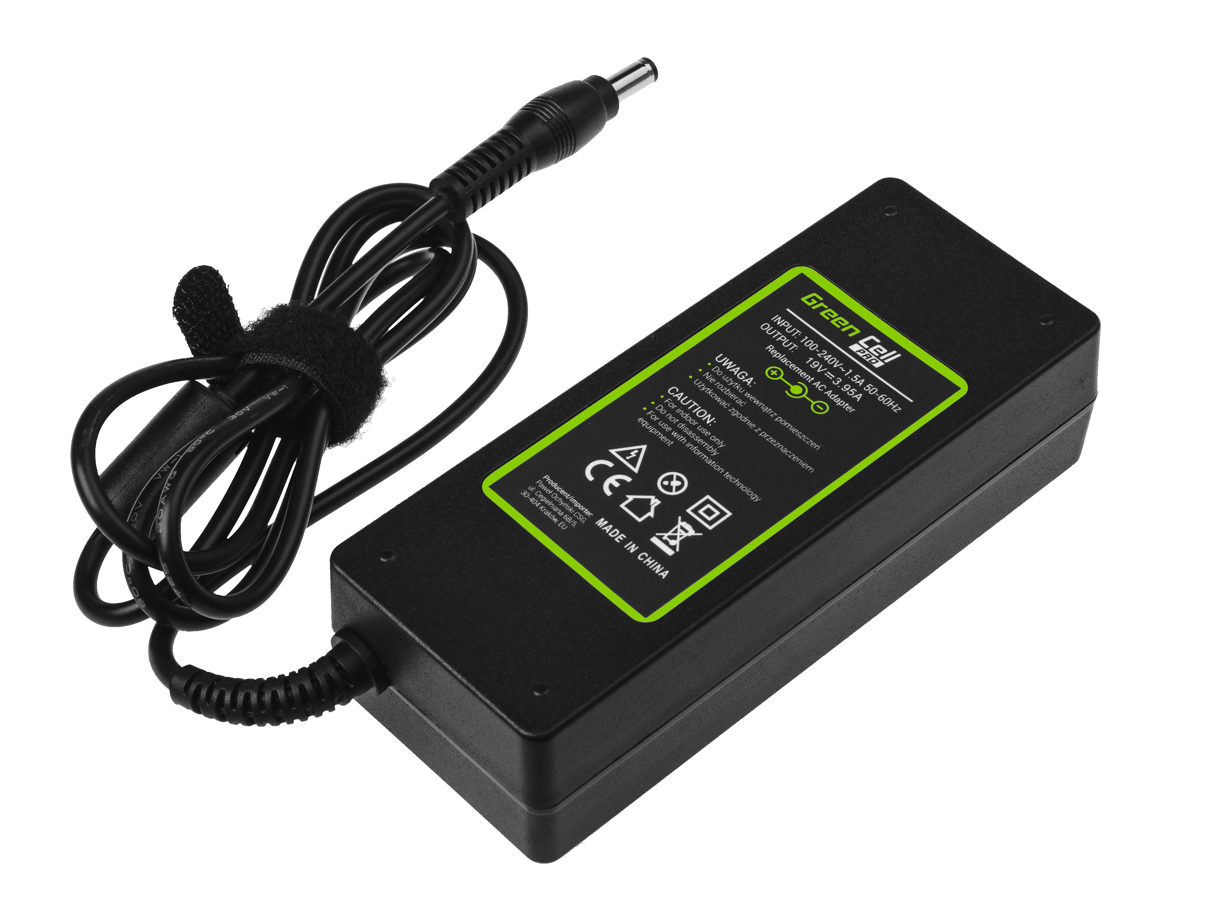 PRO Laddare nätadapter för Toshiba Asus 75W / 19V 3.95A / 5.5mm-2.5mm