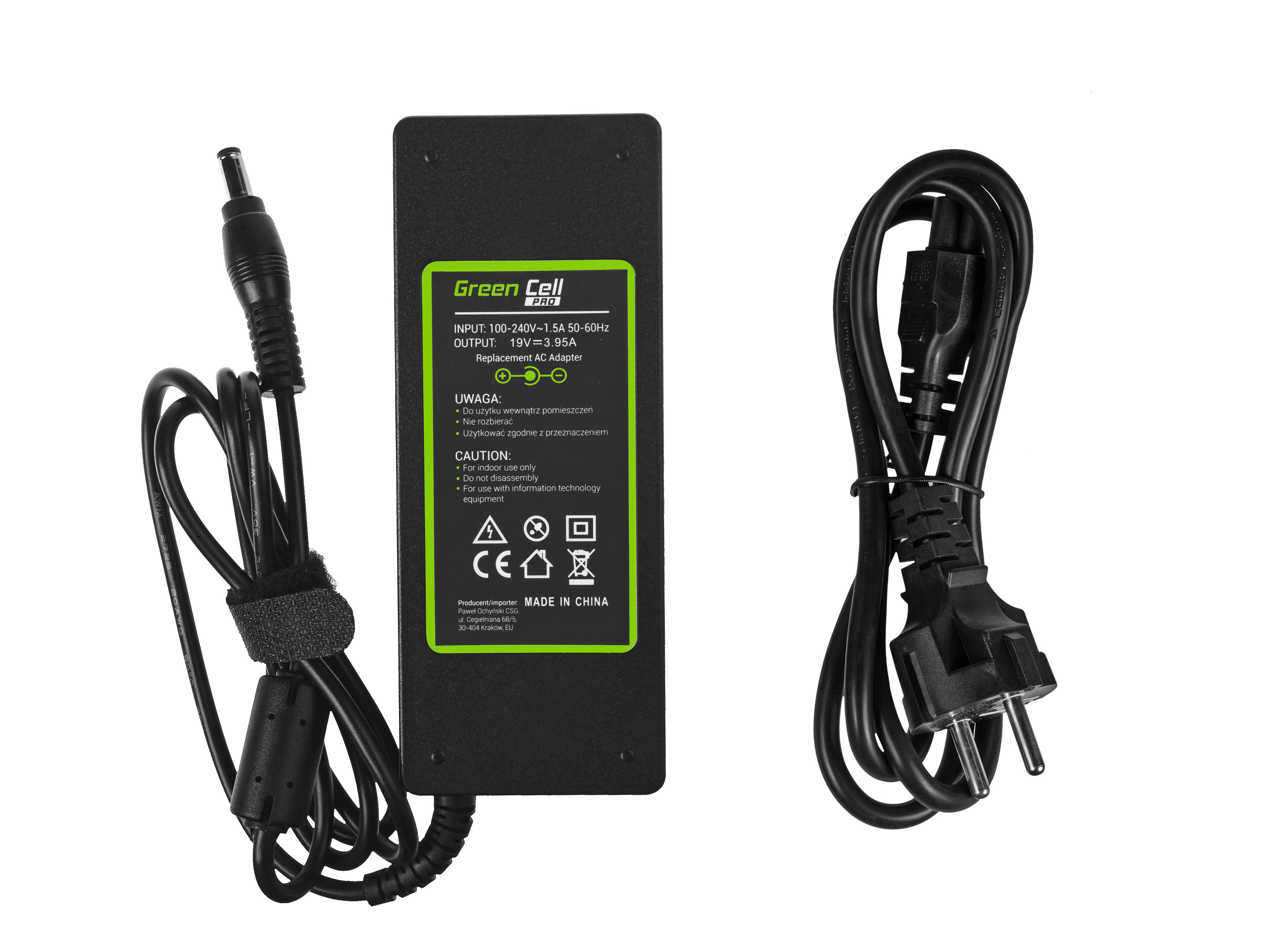 PRO Laddare nätadapter för Toshiba Asus 75W / 19V 3.95A / 5.5mm-2.5mm
