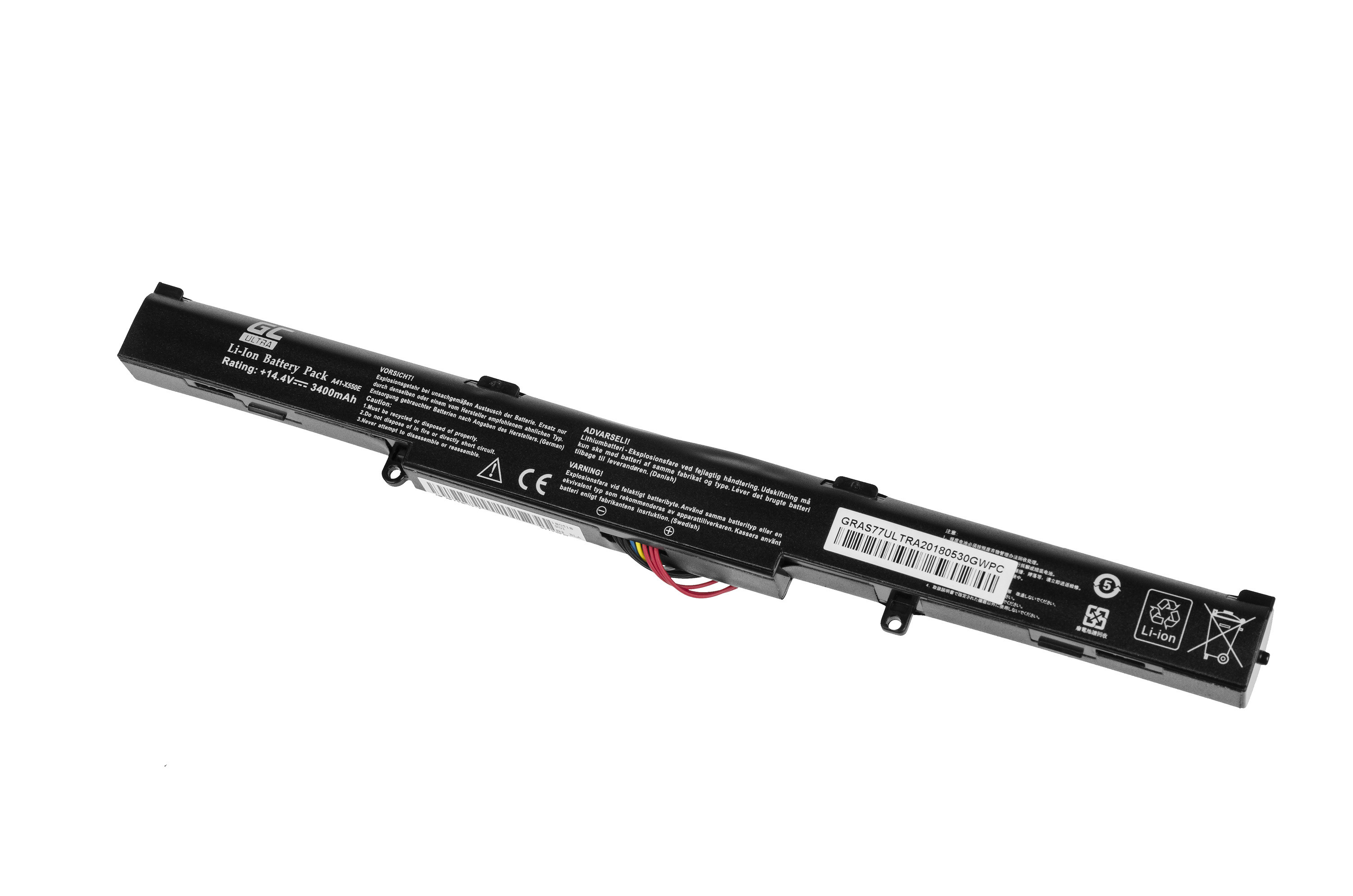 Green Cell ULTRA-batteri för Asus A41-X550E F550D F550DP F750L / 14,4V 3400mAh