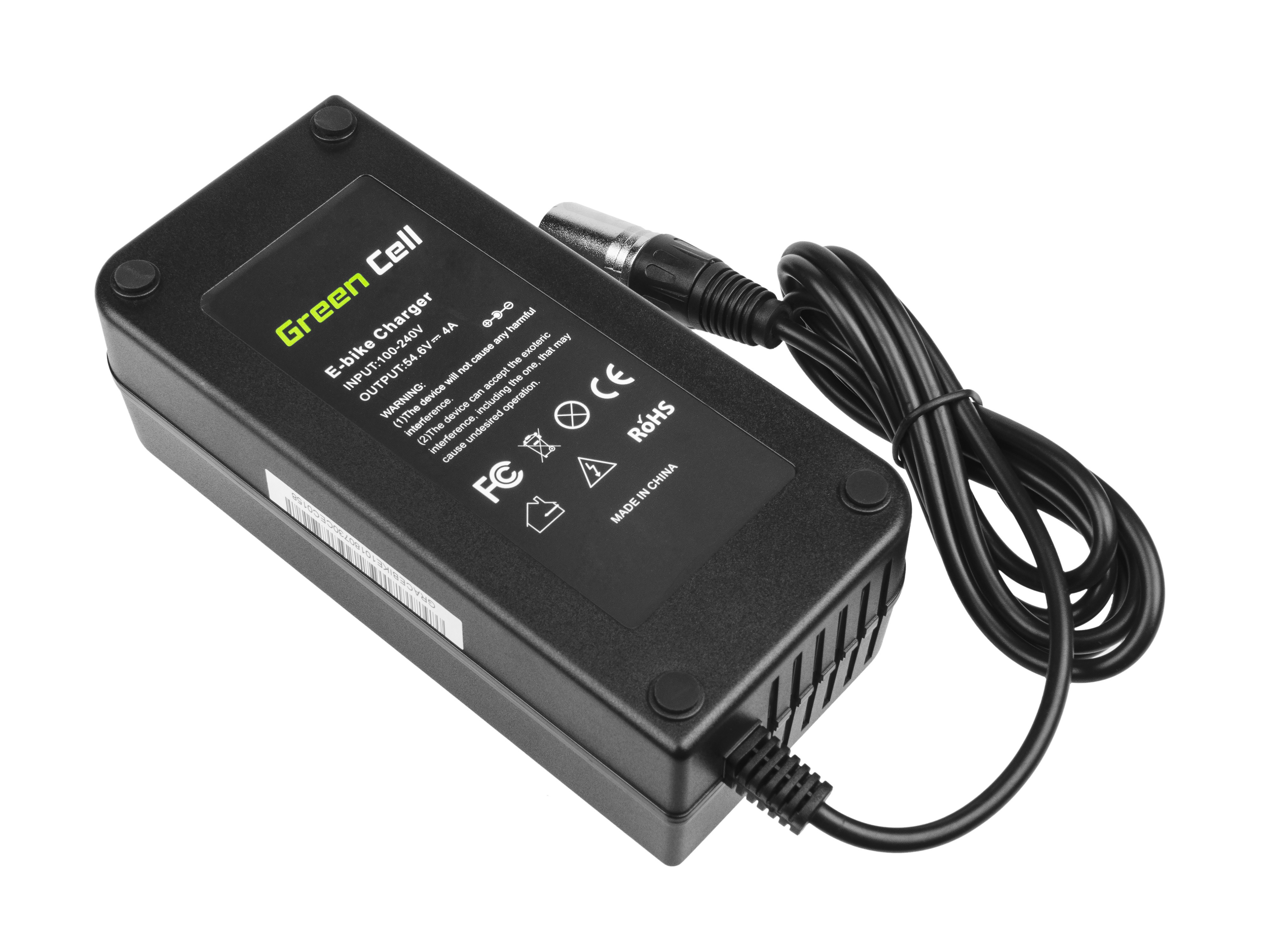 Green Cell Laddare 54.6V 4A (Cannon) för EBIKE batterier 48V