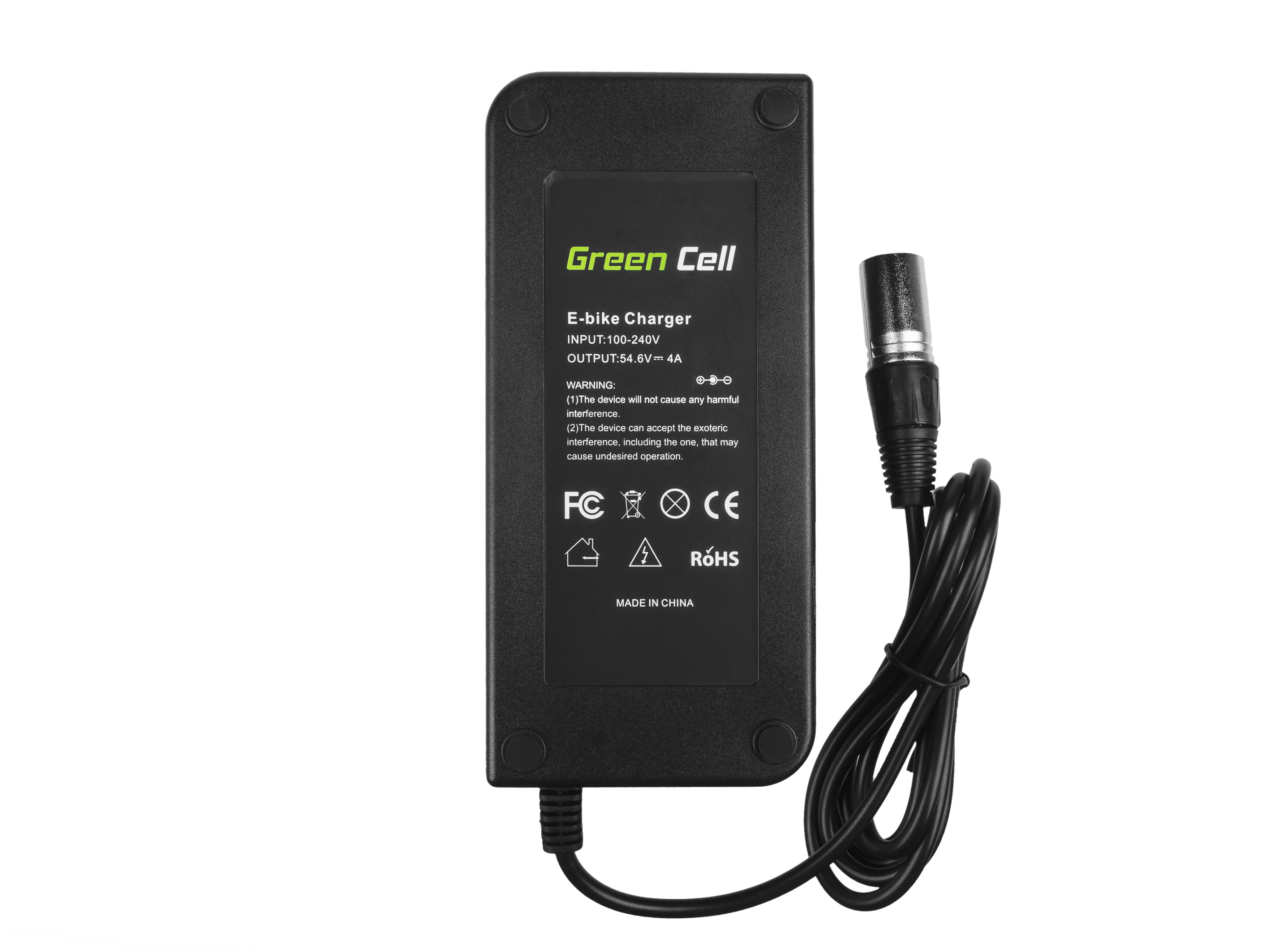 Green Cell Laddare 54.6V 4A (Cannon) för EBIKE batterier 48V