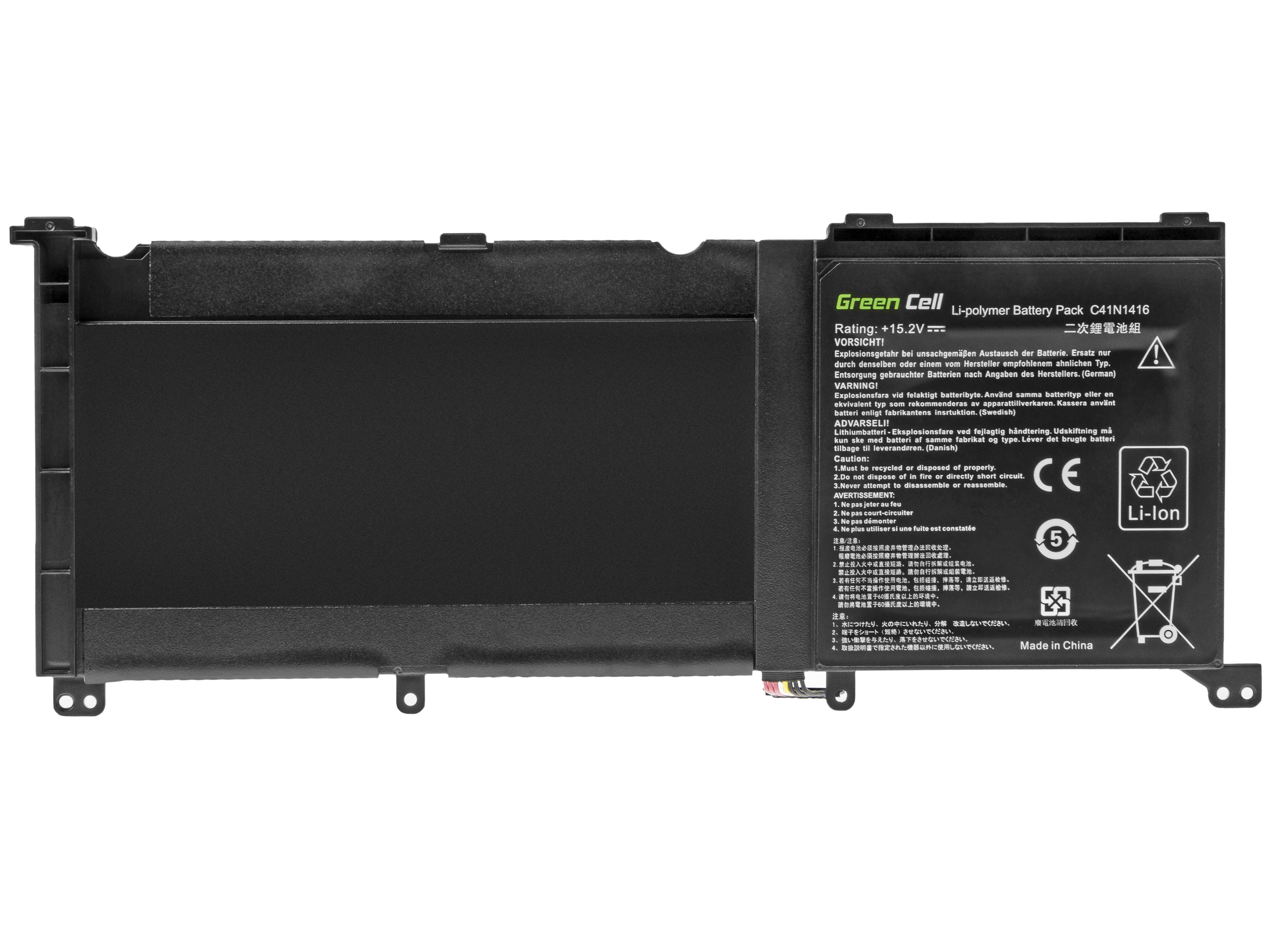 Green Cell C41N1416 Batteri för Asus G501J G501JW G501V G501VW Asus ZenBook Pro UX501 UX501JUX501JW UX501V UX501VW / 15,2V 3950