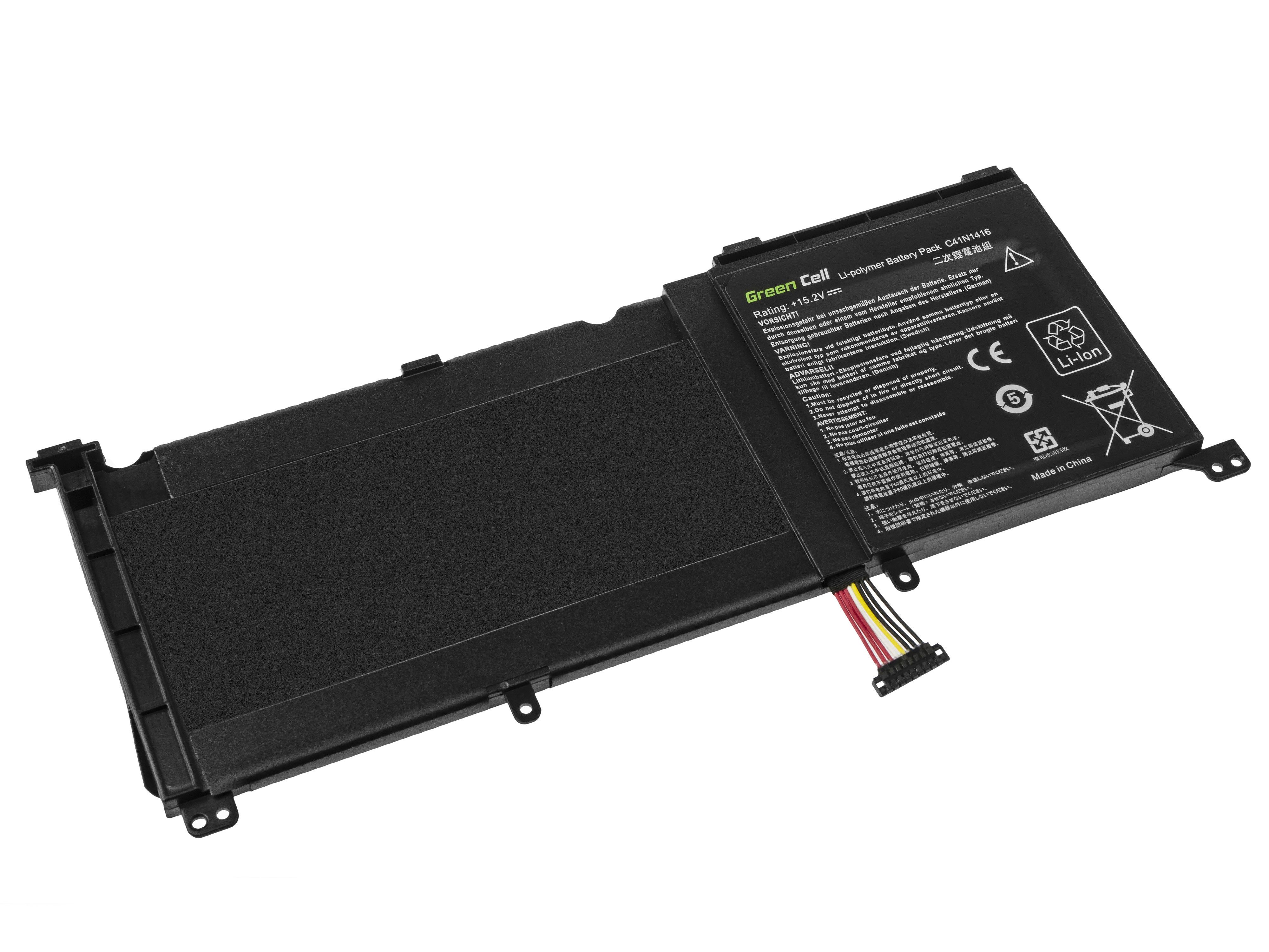 Green Cell C41N1416 Batteri för Asus G501J G501JW G501V G501VW Asus ZenBook Pro UX501 UX501JUX501JW UX501V UX501VW / 15,2V 3950
