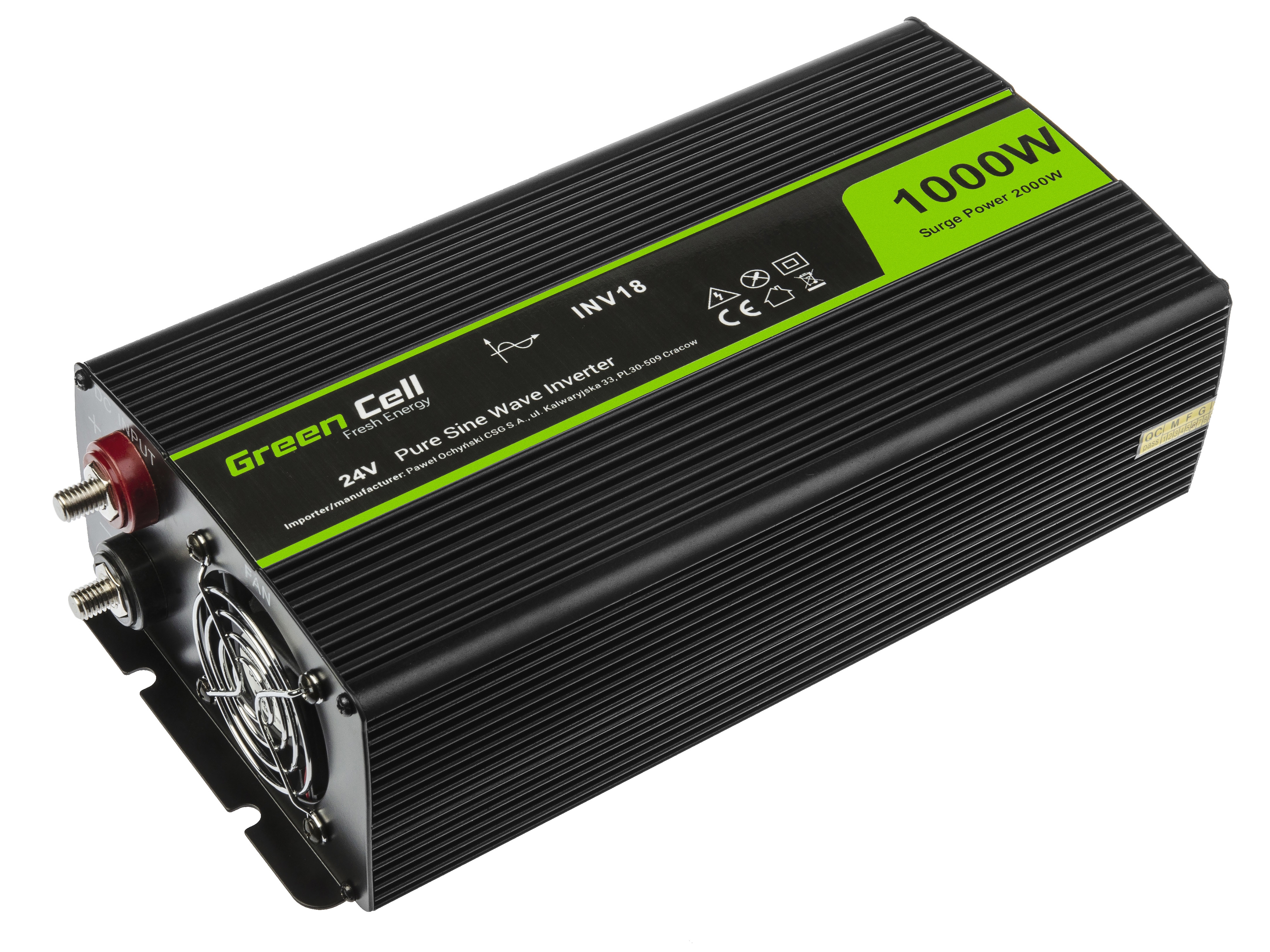 Green Cell Inverter 24V till 230V 1000W/2000W