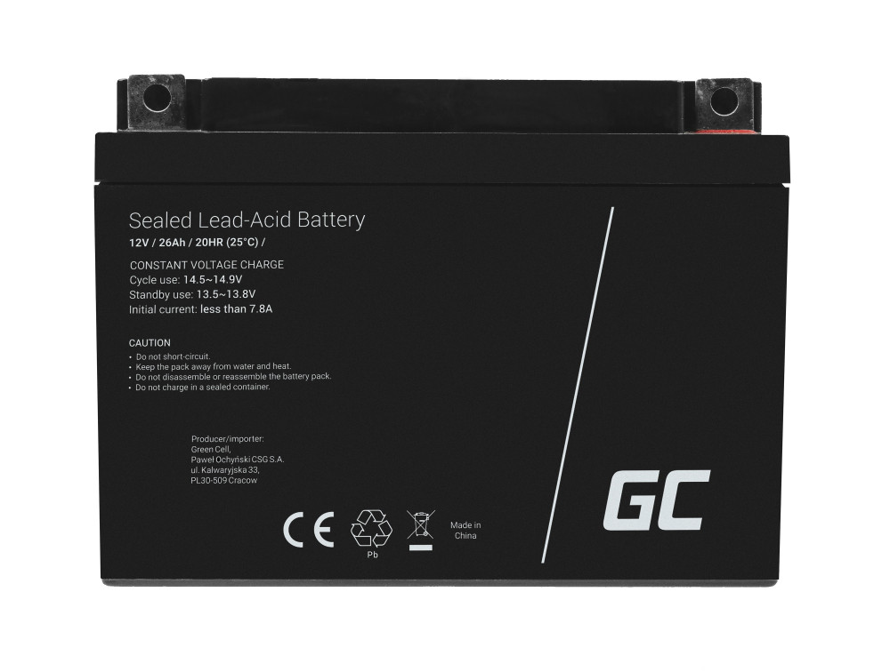 Batteri AGM VRLA 12V 26Ah
