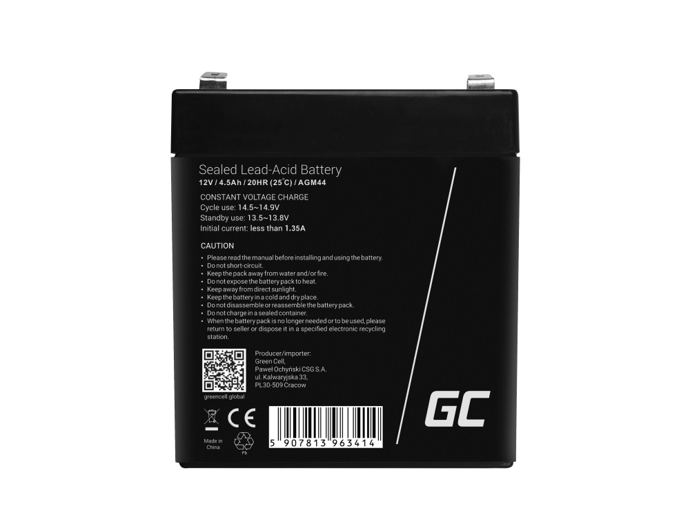 AGM Batteri 12V 4.5Ah