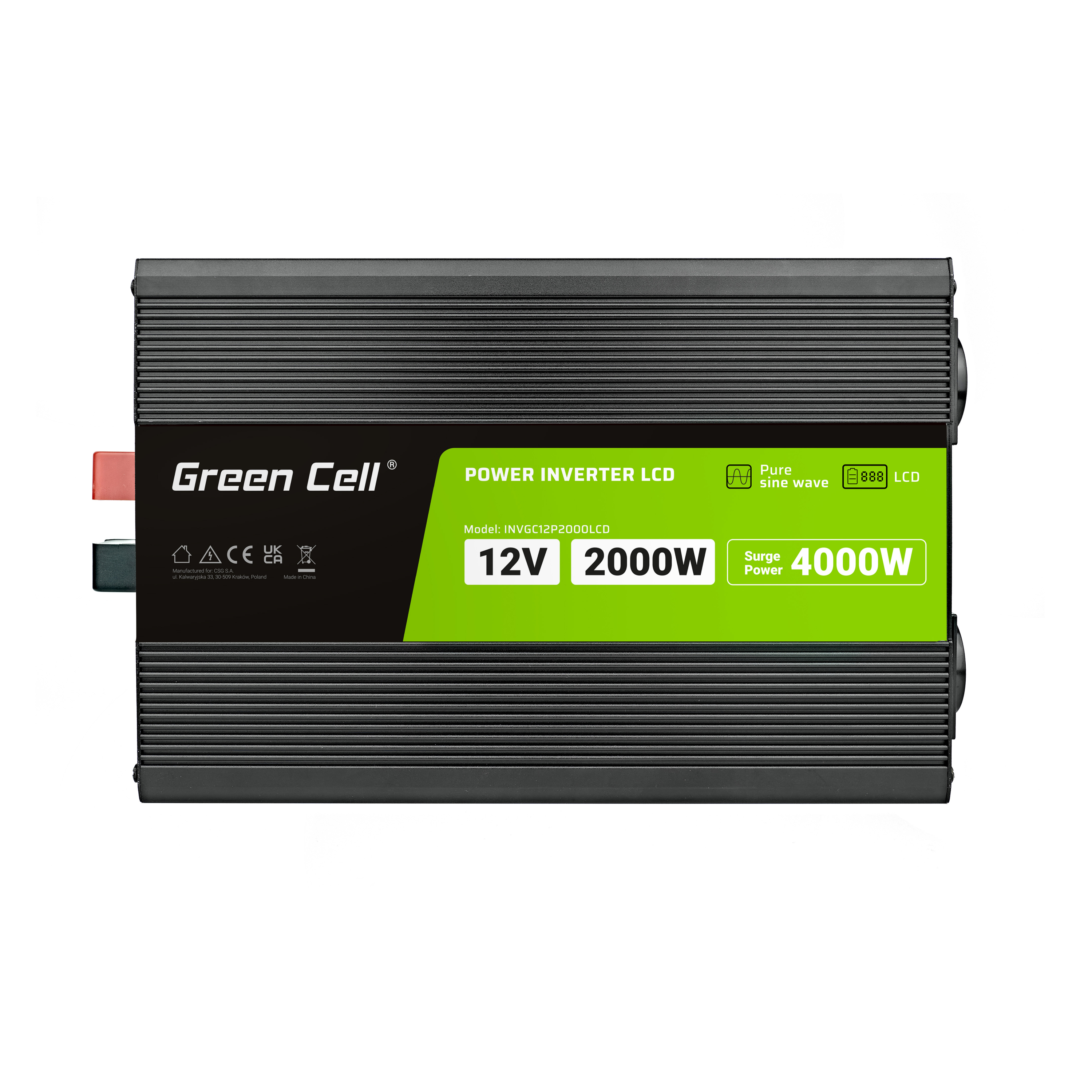 Car Power Inverter Green Cell 12V to 230V, 500W/1000W